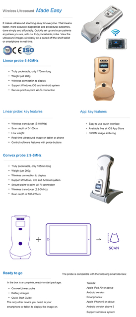 Couleur Doppler Scanner cardiaque linéaire linéaire convexe convexe